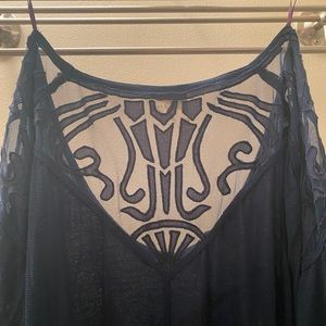 Free People long sleeve top with lace back